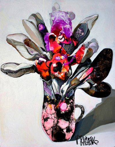 Fleurs abstraites aux couleurs vives - Victor Tkachenko