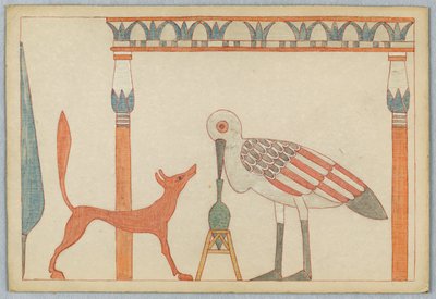 Le renard et la cigogne, illustration pour les fables d
