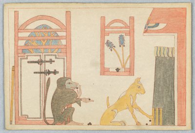 Le Singe et le Chat, Illustration des Fables d
