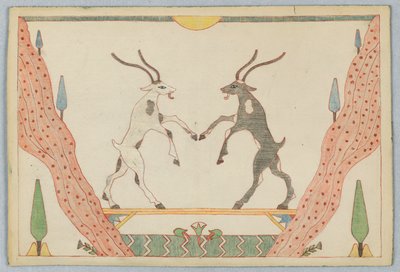 Les deux chèvres, Illustration pour les Fables d