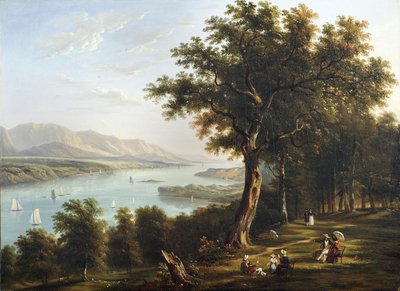 Vue de Hyde Park sur la rivière Hudson, 1845 - Victor de Grailly