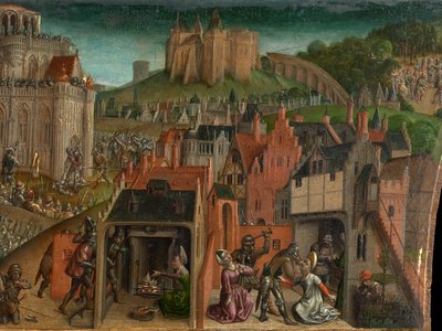 Conquête de Jérusalem par Titus (prédelle) - Vienna Master of Mary of Burgundy