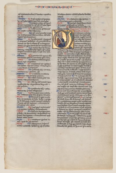 Feuille avec initiale d
