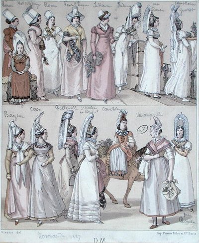 Costumes traditionnels de Normandie, c.1830 - Vierne (after)