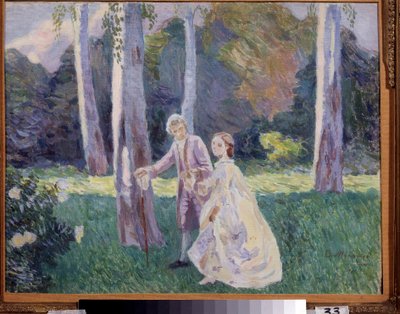 La promenade au parc - Viktor Elpidiforovich Borisov Musatov
