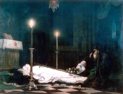 Laszlo Hunyadi sur le catafalque, 1859 - Viktor Madarász
