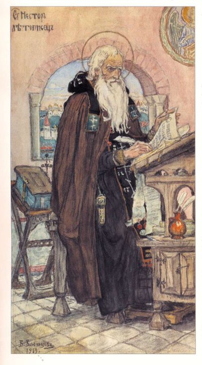 Saint Nestor le Chroniqueur, 1919 - Viktor Mikhaylovich Vasnetsov