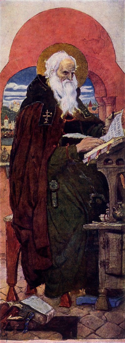 Le bienheureux chroniqueur Nestor, vers 1885-1896, 1965 - Viktor Mikhaylovich Vasnetsov