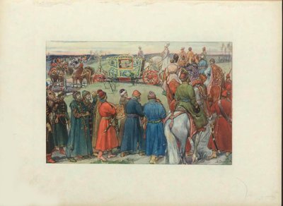 Les tsars Alexei Mikhailovich partent à la chasse - Viktor Mikhaylovich Vasnetsov