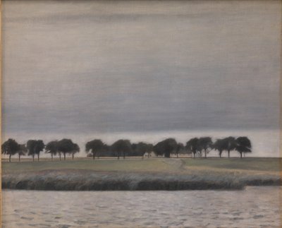 Étude préliminaire pour "Pluie de soleil. Lac de Gentofte" - Vilhelm Hammershøi