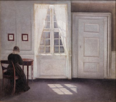 Intérieur à Strandgade, lumière du soleil sur le sol - Vilhelm Hammershøi