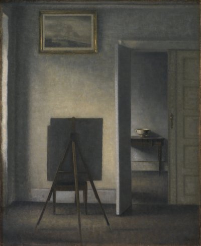 Intérieur avec le chevalet de l