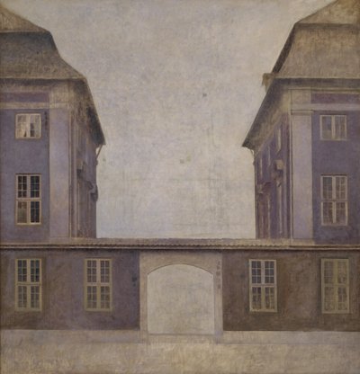 Les bâtiments de la Compagnie asiatique, vus de la rue St. Annæ, Copenhague - Vilhelm Hammershøi