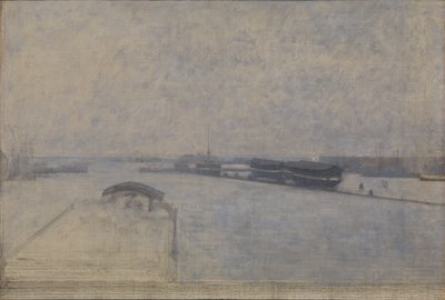 Le port de Copenhague vu de Kvæsthusgade - Vilhelm Hammershøi
