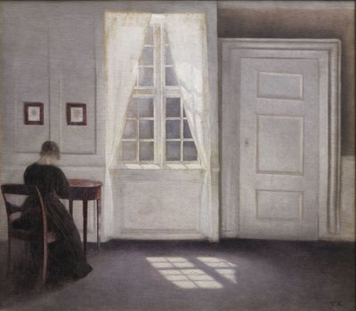 Vivre dans Strand Street avec du soleil sur le sol - Vilhelm Hammershoi