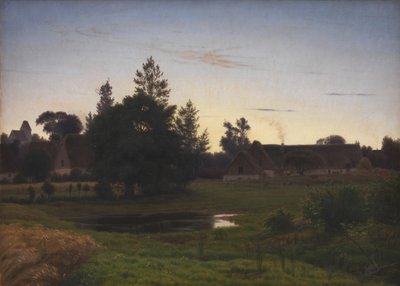 Après le coucher du soleil dans la périphérie d