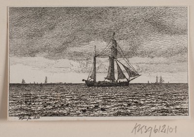 Une galéasse toutes voiles dehors - Vilhelm Kyhn
