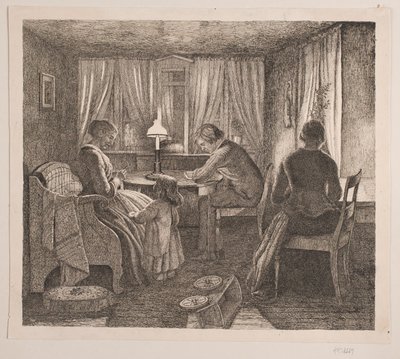 Intérieur avec la famille de l