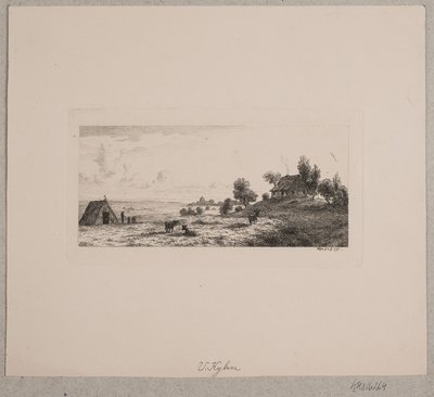 Paysage avec une ferme et une cabane - Vilhelm Kyhn