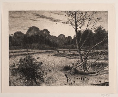 Coucher de soleil dans une forêt - Vilhelm Kyhn