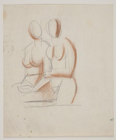 Étude de composition avec 2 femmes nues - Vilhelm Lundstrøm