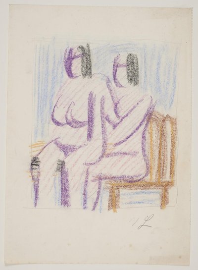 Étude de composition avec deux femmes nues assises - Vilhelm Lundstrøm