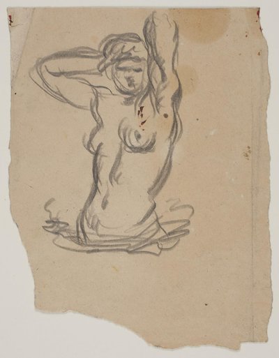 Figure féminine, demi-figure, arrangeant ses cheveux - Vilhelm Lundstrøm