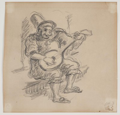 Clown jouant du luth - Vilhelm Lundstrøm