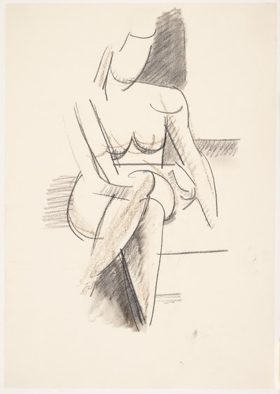 Modèle féminin assis, vu de face - Vilhelm Lundstrøm
