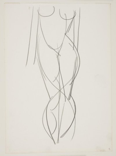 Femme nue debout vue de face - Vilhelm Lundstrøm