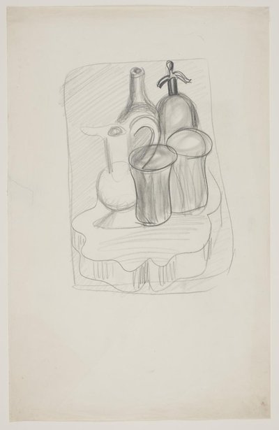 Étude pour une nature morte avec bouteille et siphon, appelée "ivresse" - Vilhelm Lundstrøm