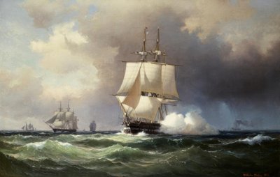 Voilier en haute mer - Vilhelm Melbye