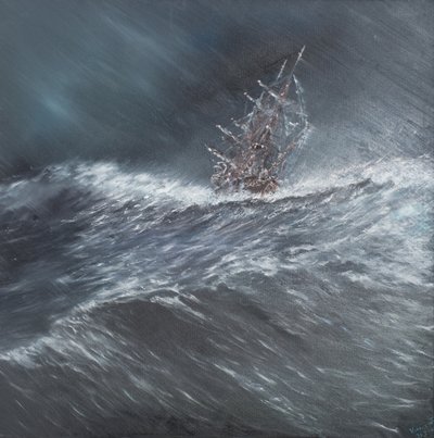 Beagle dans une tempête au large du Cap Horn, 24 décembre 1832 - Vincent Alexander Booth