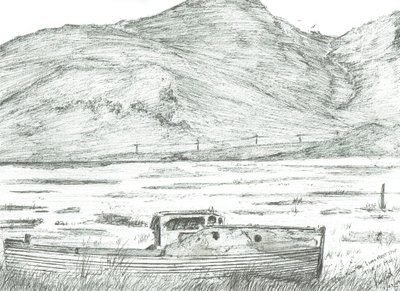 Bateau sur terre ferme, île de Mull, 2007 - Vincent Alexander Booth