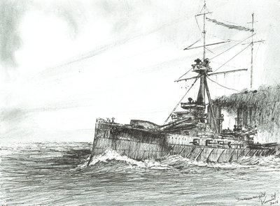 HMS Dreadnought en mer - Vincent Alexander Booth