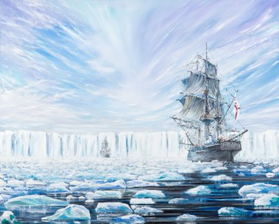 James Clark Ross découvre la barrière de glace antarctique janvier 1841 - Vincent Alexander Booth