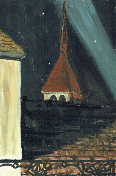 Vue de nuit sur les toits de Laignes - Vincent Alexander Booth