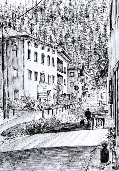 Rue principale à Dont, Italie, 2019 - Vincent Alexander Booth