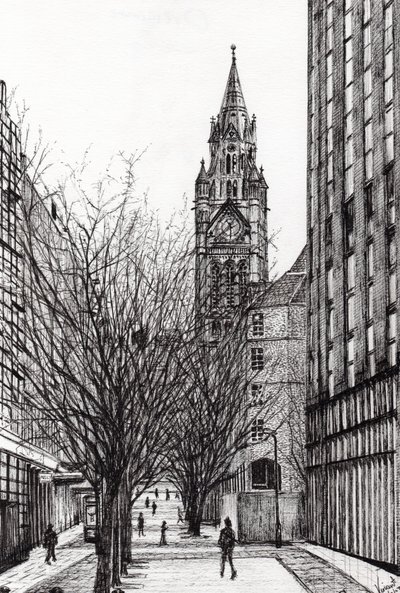 Hôtel de ville de Manchester depuis Deansgate, 2007 - Vincent Alexander Booth