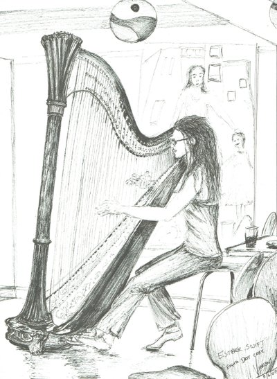 Le Harpiste, 8ème jour café Manchester, 2007 - Vincent Alexander Booth