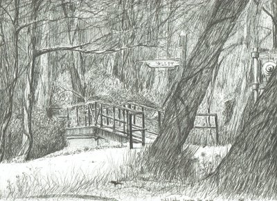 Le vieux pont métallique, parc de Bramhall, 2004 - Vincent Alexander Booth