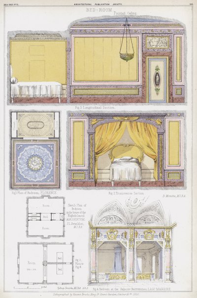 Chambres à Florence, la maison du consul anglais à Agrigentum, et la Casa Borromeo, lac Majeur, Italie - Vincent Brooks