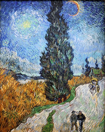 Route de campagne en Provence la nuit - Vincent van Gogh