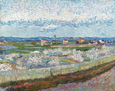 Pêchers en fleurs, 1889 - Vincent van Gogh