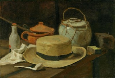 Nature morte avec chapeau de paille jaune, 1881 ou 1885 - Vincent van Gogh