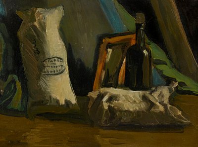 Nature morte avec une bouteille et deux sacs - Vincent van Gogh