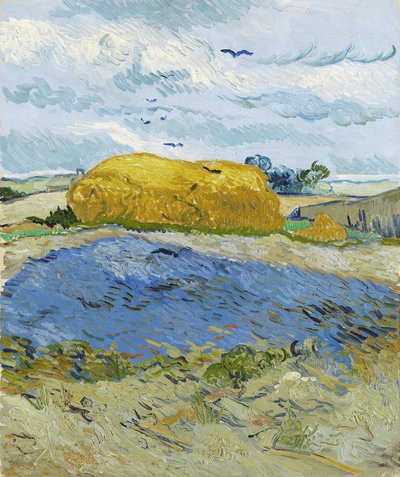 Meule de blé sous un ciel nuageux, Auvers-sur-Oise, 1889 - Vincent van Gogh