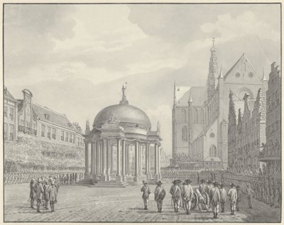 Le serment du règlement gouvernemental sur la Grand-Place de Haarlem, 5 septembre 1787 - Vincent Jansz. van der Vinne