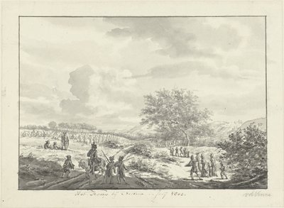 Camp militaire dans les dunes près d