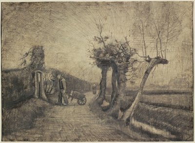 Route derrière le jardin du presbytère à Nuenen - Vincent van Gogh (signed by artist)
